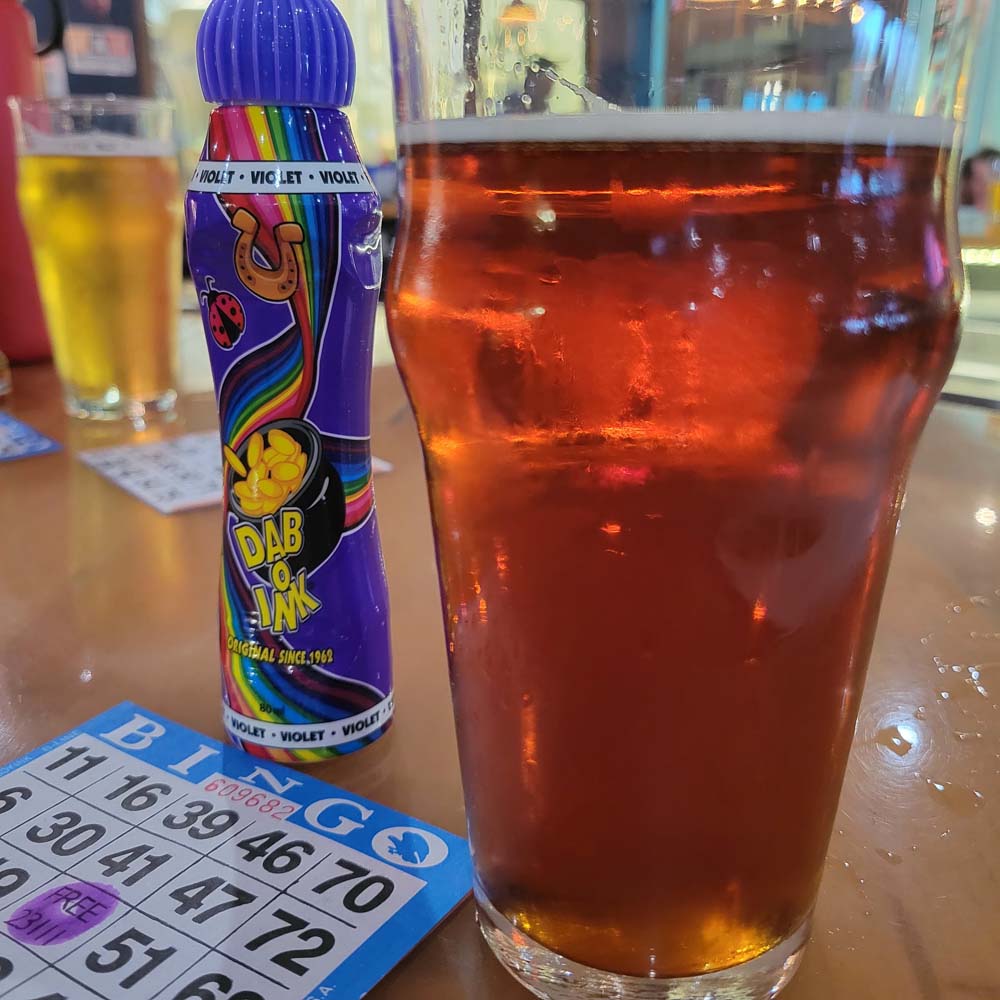 Bingo, dauber, and beers