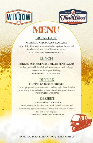 Anniversary Beer Dinner Menu