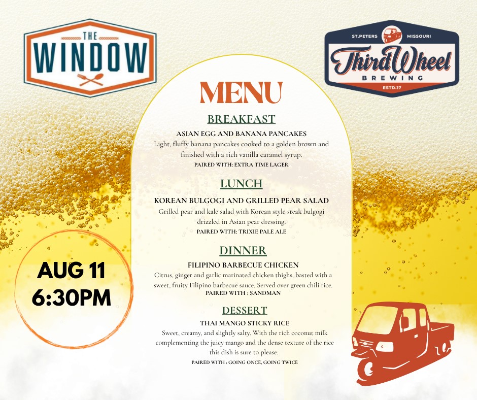 Beer Dinner menu August 11